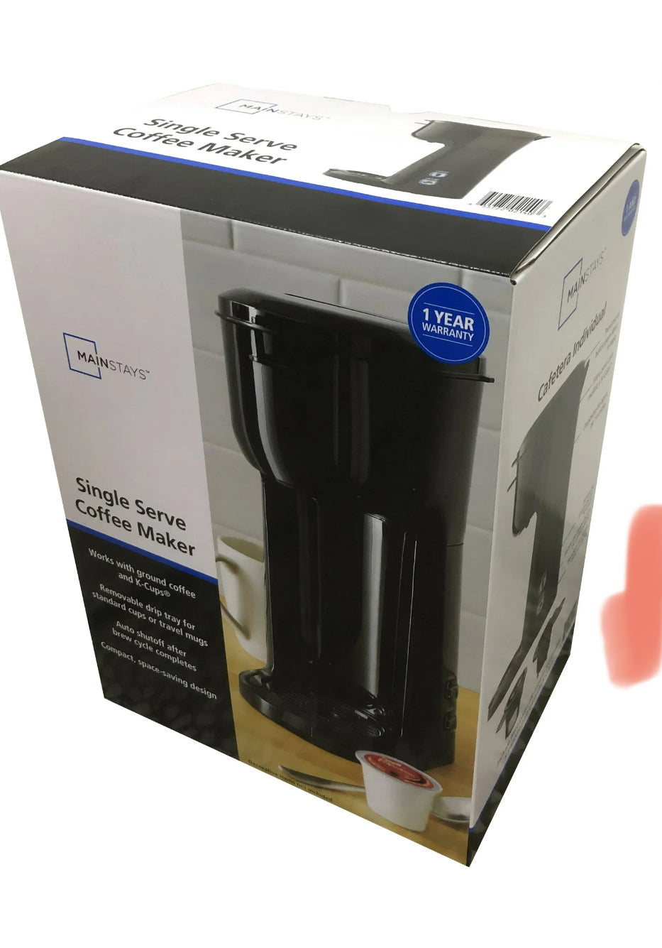 Single Serve Mainstay Coffeemaker, New