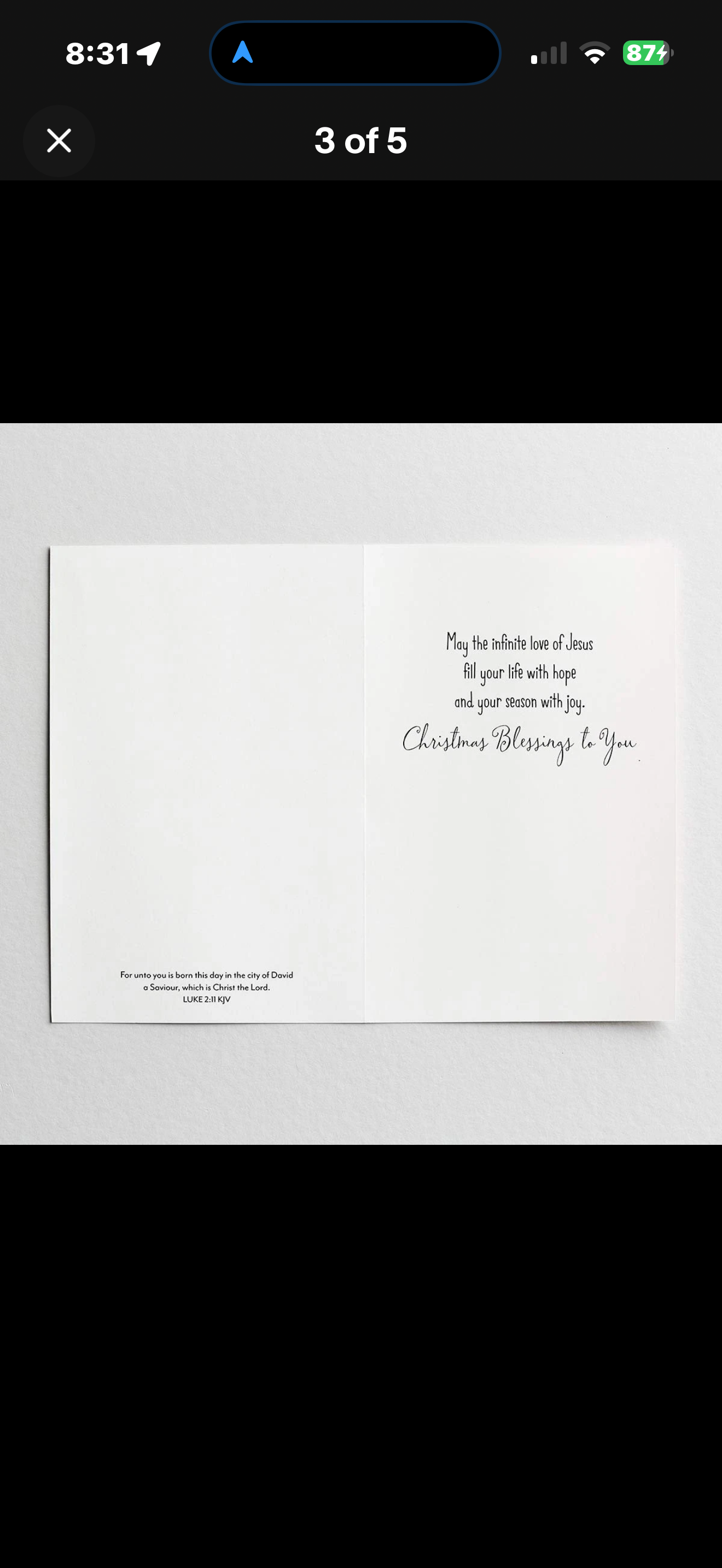 Christmas Cards, box 50 cards/envelopes