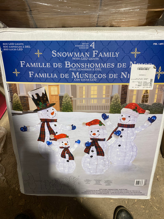 Blow up Snowman Family retails $179 at C@stco