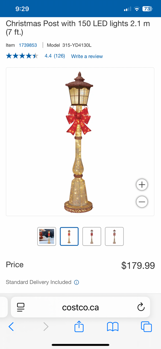 7ft LED post light. Out of box, return